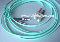 10Gigabit OM4 Aqua 50/125 Multimode SC to ST Fiber Optic Patch Cable